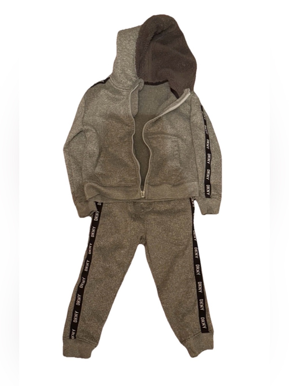 DKNY Gray Sweatpants with‎ Side Stripe